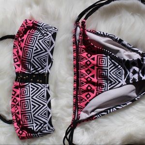 Tribal Pink & Black Bathing Suit